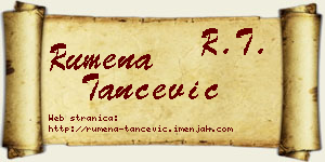 Rumena Tančević vizit kartica